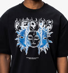 Pequs Face the sun Graphic T-Shirt Black