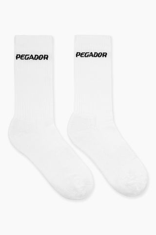 Pegador Side Logo Socken White Black