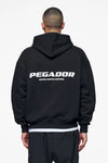 Pegador Colne Logo Oversized Sweat Jacket Black