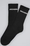 Pegador Side Logo Socken Black White